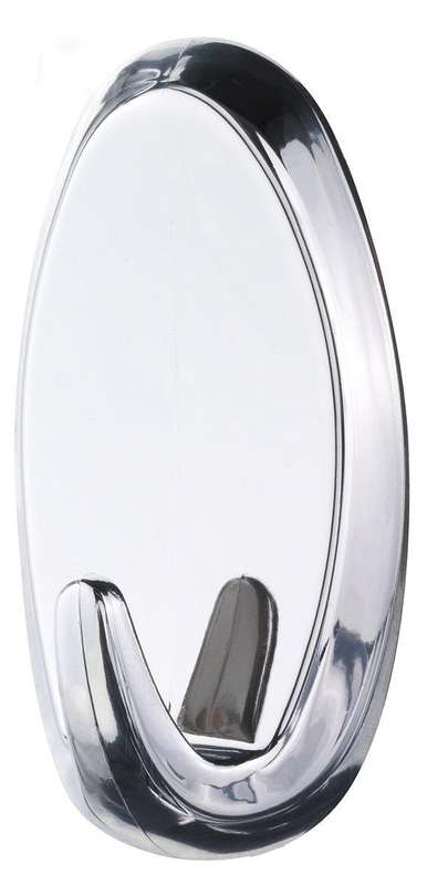 TESA Powerstrips Hooks Large Oval 2 Hooks/4 Strips Chrome