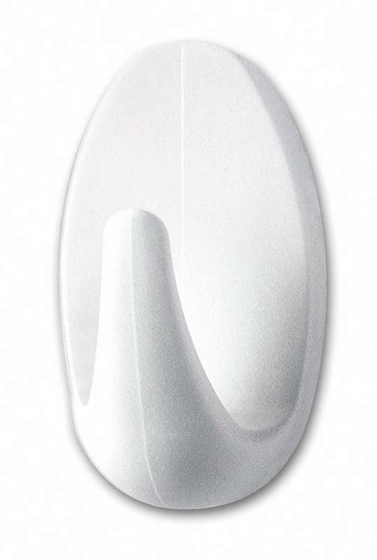 TESA Powerstrips Hooks Small Oval 3 Hooks/ 4 Strips White
