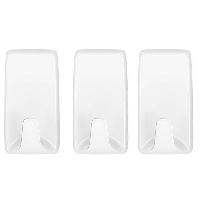 TESA Powerstrips Hooks Small Rectangular 3 Hooks/4 Strips White