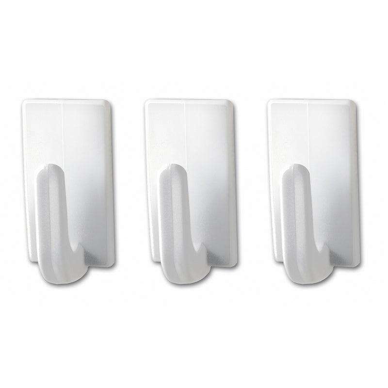 TESA Powerstrips Hooks Small Rectangular Classic 3 Hooks/ 4 Strips White