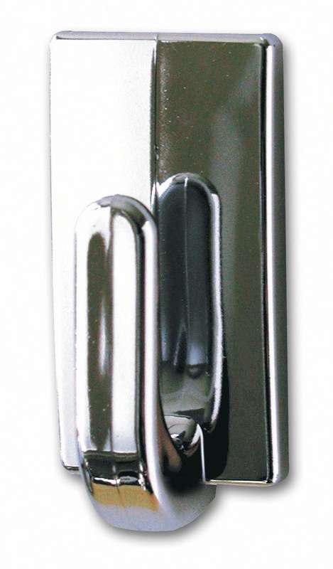 TESA Powerstrips Hooks Small Rectangular Classic 3 Hooks/4 Strips Chrome
