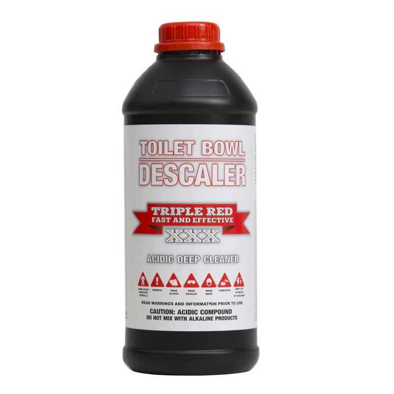 TRIPLE RED Toilet Bowl Descaler and Cleaner 1 Litre ( 6 Pack )