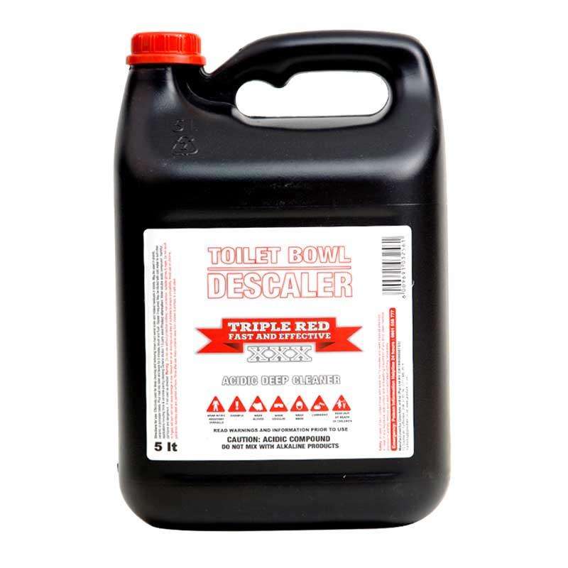 TRIPLE RED Toilet Bowl Descaler and Cleaner 5 Litre ( 4 Pack )