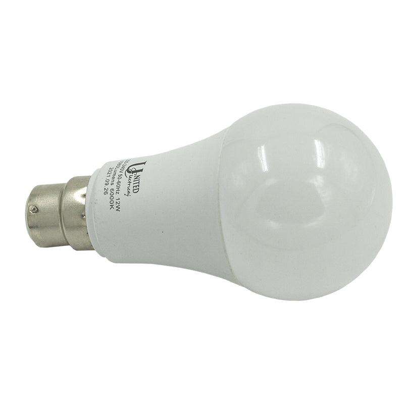 UNITED ELECTRICAL 12 Watt B22 A65 LED Bulb Cool White