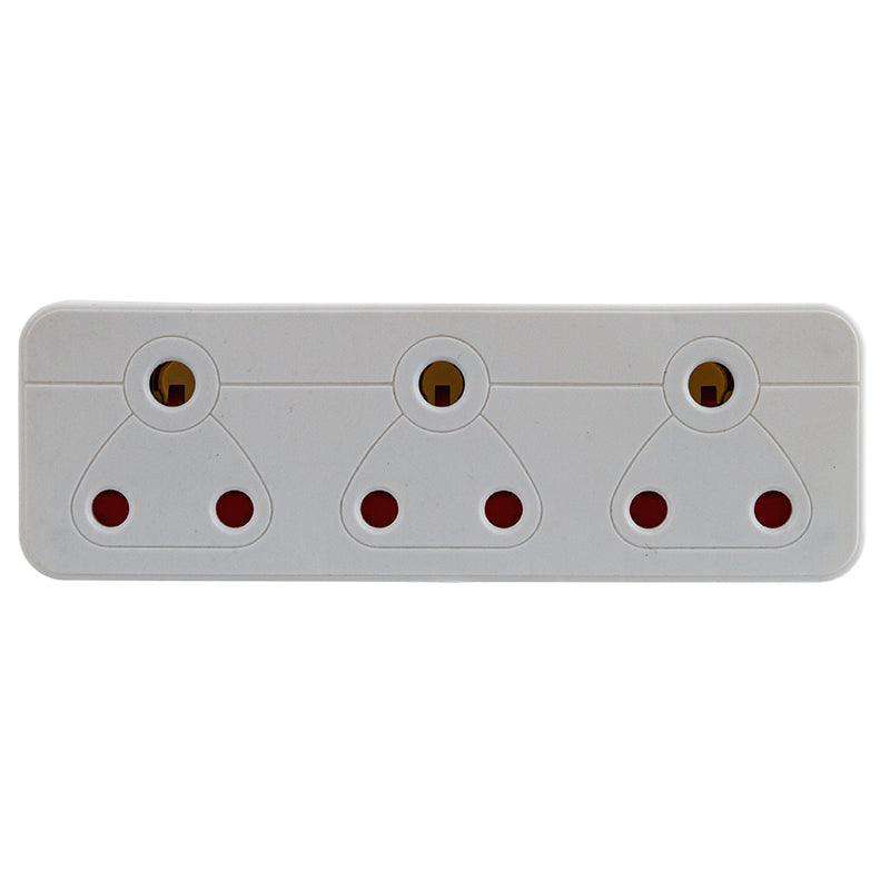 UNITED ELECTRICAL 3 pin 3 Way Adaptor (R20) ( 40 Pack )