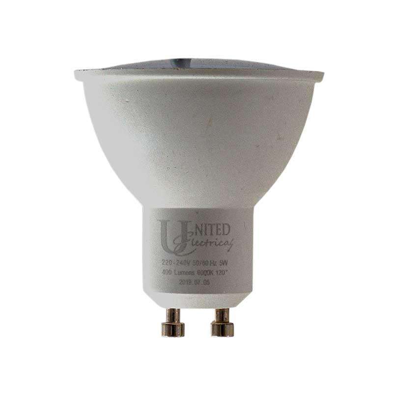 UNITED ELECTRICAL 5 Watt 120 Degree GU10 LED Bulb Cool White