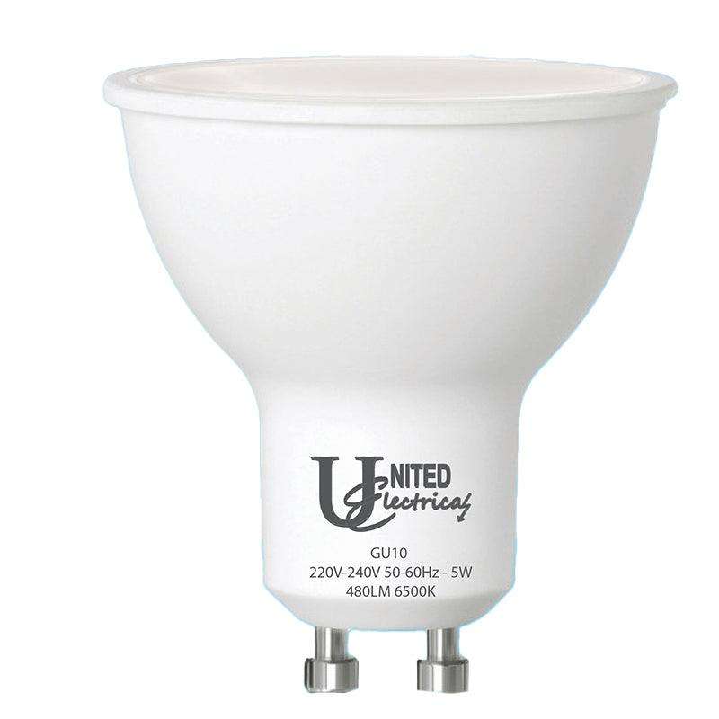 UNITED ELECTRICAL 5 Watt GU10 A65 Rechargeable Bulb Cool White