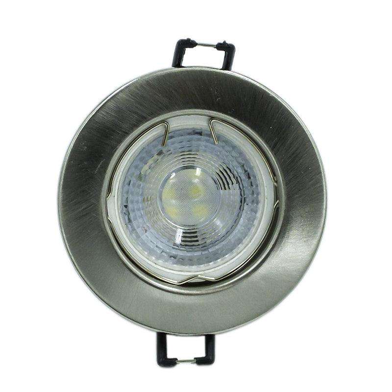 UNITED ELECTRICAL 5 Watt GU10 LED Bulb Cool White With Silver Finish Fitting