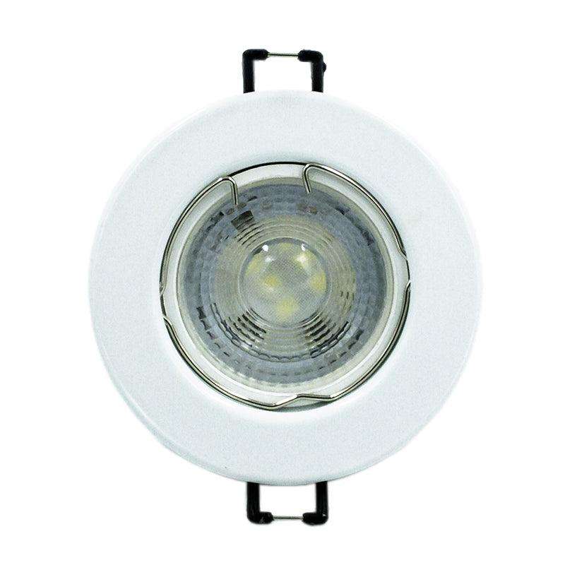 UNITED ELECTRICAL 5 Watt GU10 LED Bulb Cool White With White Finish Fitting