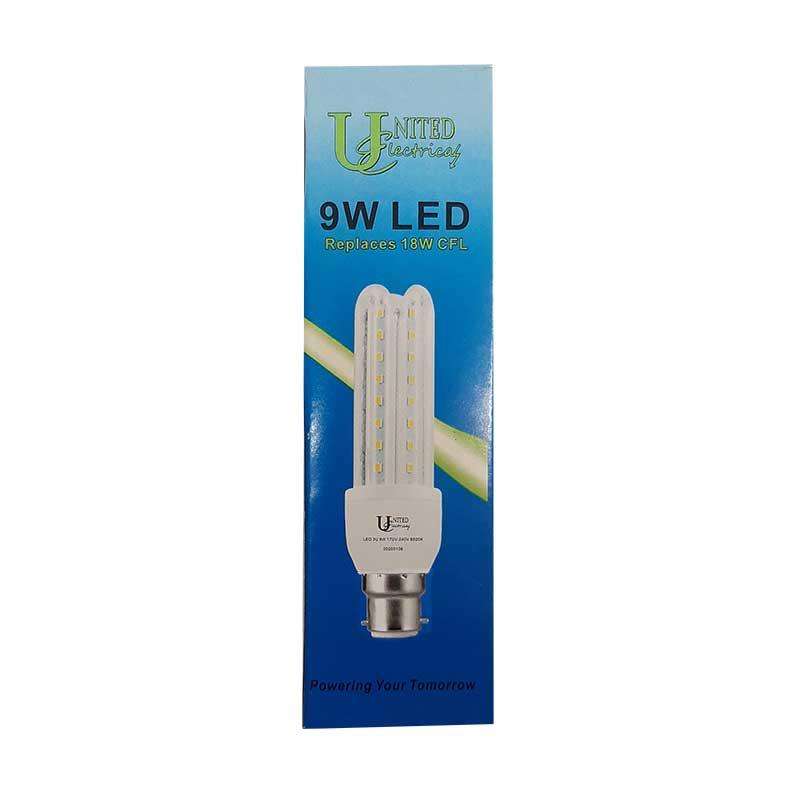 UNITED ELECTRICAL 9 Watt 3U B22 LED Bulb Cool White