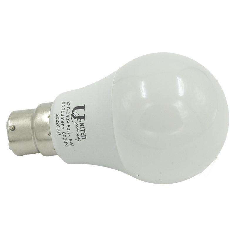 UNITED ELECTRICAL 9 Watt A60 LED Bulb Cool White With Day and Night Sensor