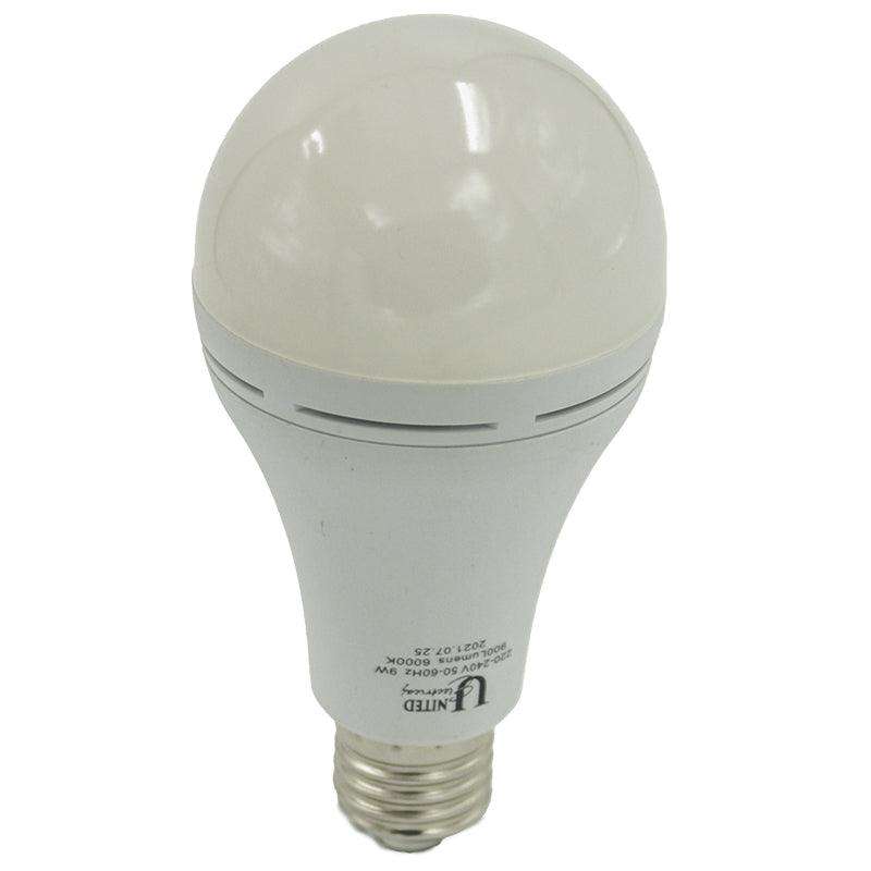 UNITED ELECTRICAL 9 Watt E27 Light Bulb Cool White With Day And Night Sensor