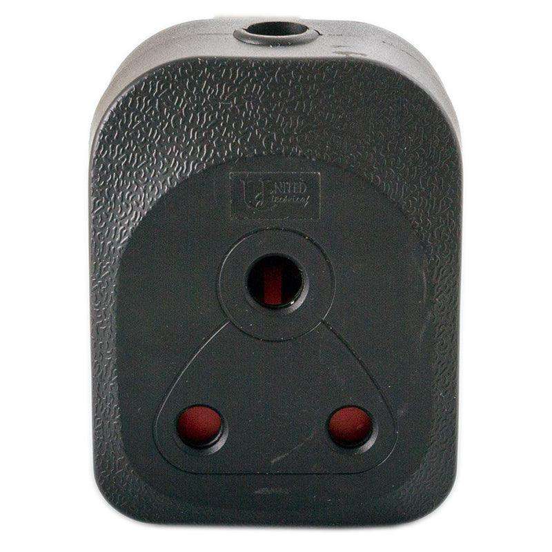UNITED ELECTRICAL Double Sided Rubber Janus Coupler Black (AOK12B)