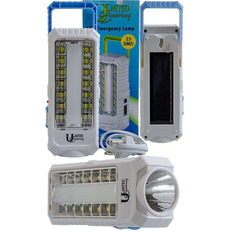 UNITED ELECTRICAL Emergency 23 LED Light with Solar Interface