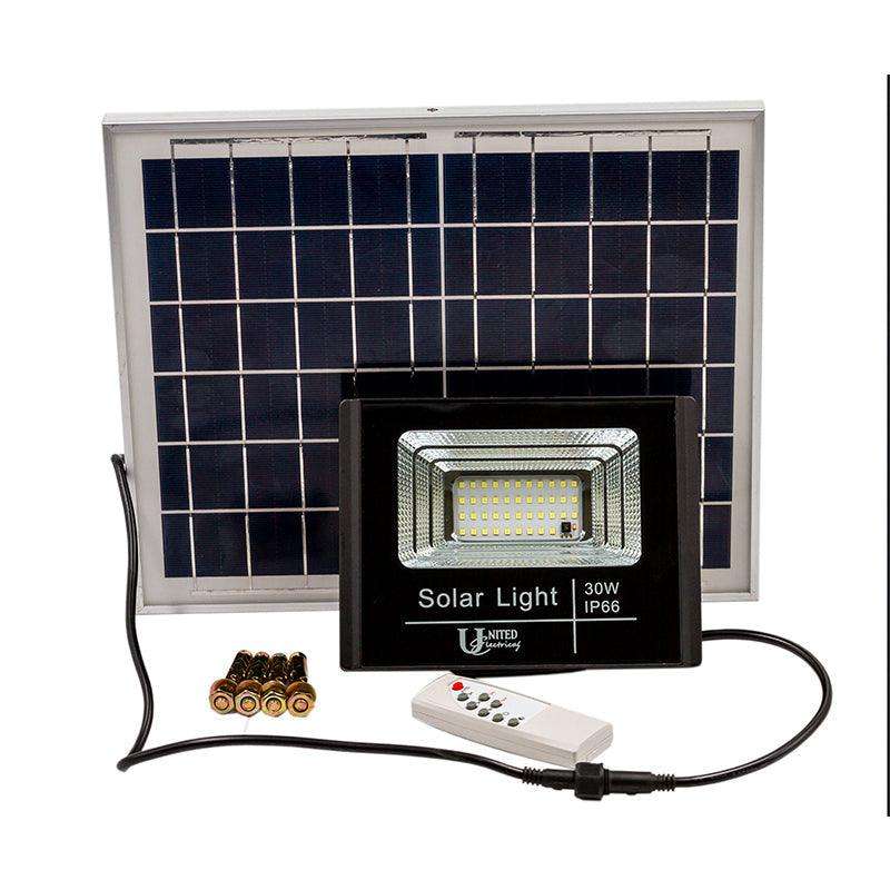 UNITED ELECTRICAL Floodlight with Solar Aluminum 30W LED