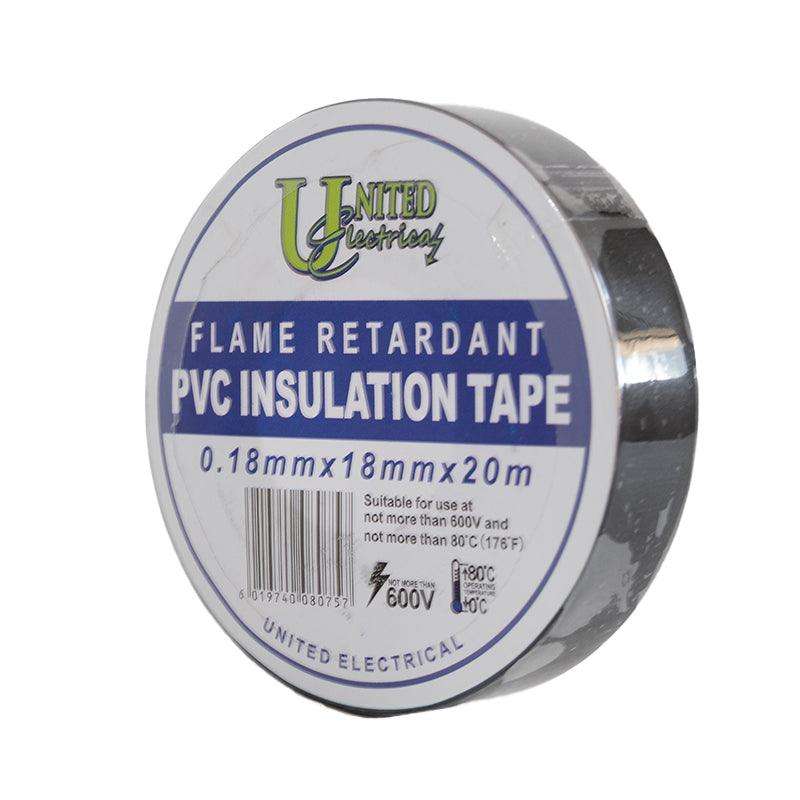 UNITED ELECTRICAL PVC Insulation Tape Black 0.18mm x 18mm x 20M