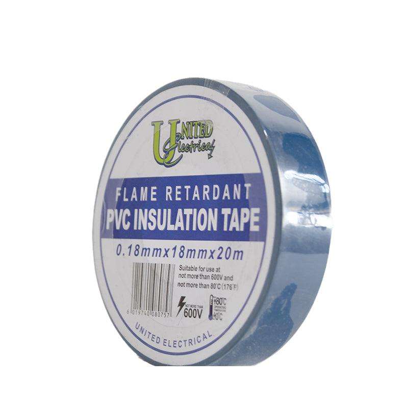 UNITED ELECTRICAL PVC Insulation Tape Blue 0.18mm x 18mm x 20M