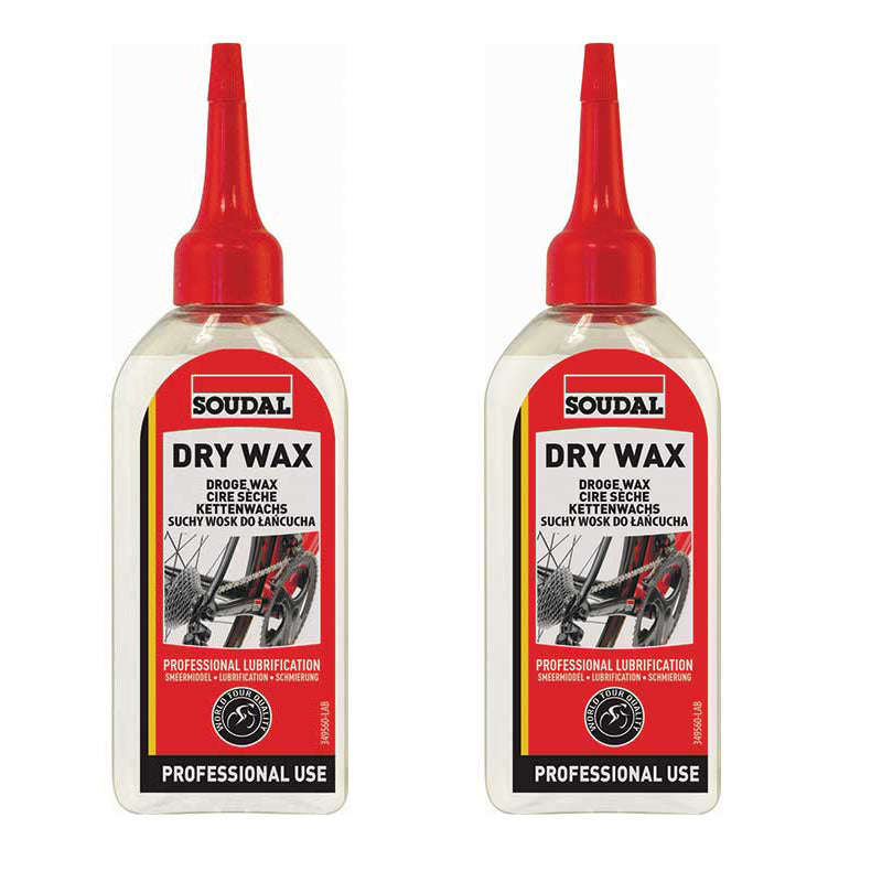 SOUDAL Cycle Dry Wax Chain Lubricant Professional Use 100ml ( 2 Pack )