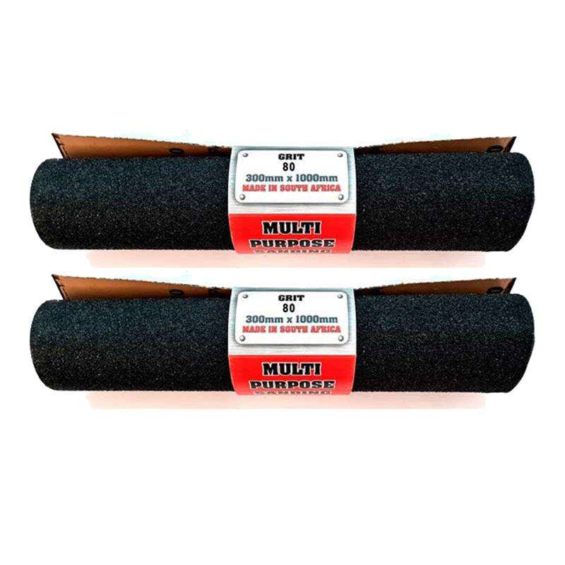 Abrasive Sand Paper Rolls  DIY Grit 80 - 1mt x 300mm ( 2 Pack )