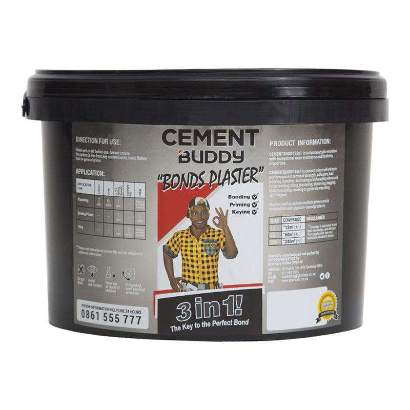 CEMENT BUDDY 3 in 1 Plaster Enhancer Bonding Liquid 5 Litre