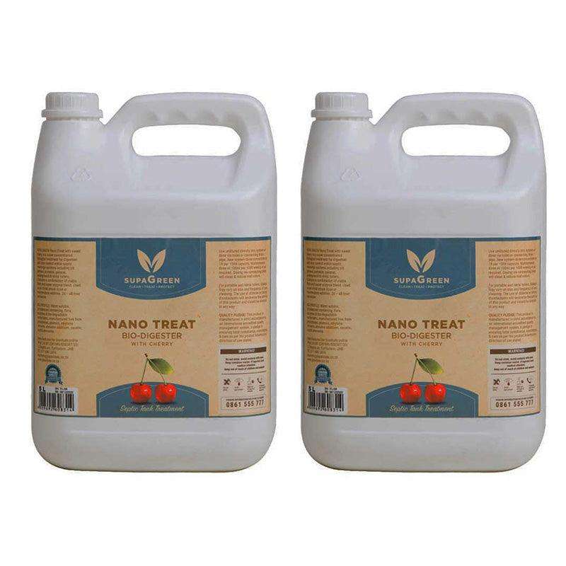 SUPA GREEN NANO TREAT Septic Tank Bio Digester with Cherry 5 Litre ( 2 Pack )