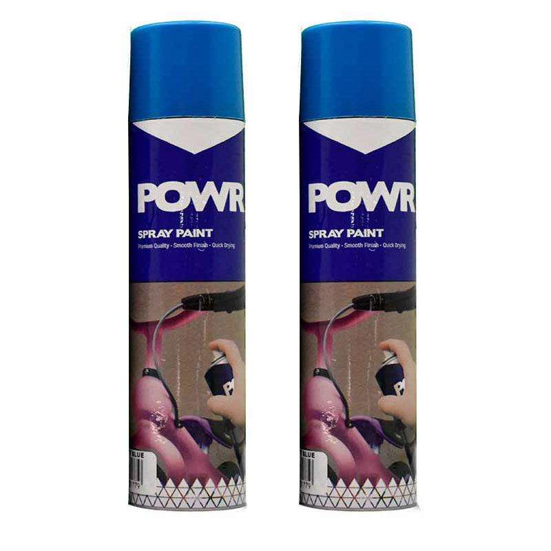 POWR Heat Resistant Spray Paint Blue 300ml ( 2 Pack )