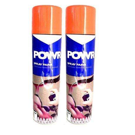 POWR Spray Paint Fluorescent Orange 300ml ( 2 Pack )