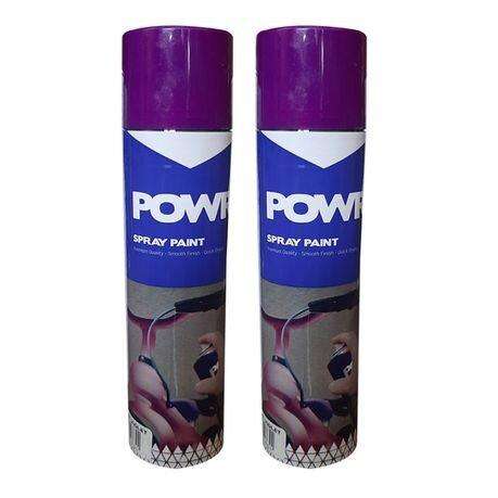 POWR Spray Paint Fluorescent Violet 300ml ( 2 Pack )