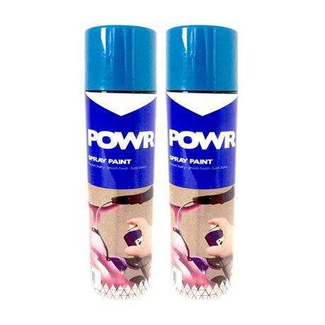 POWR Spray Paint Ocean Blue 300ml ( 2 Pack )