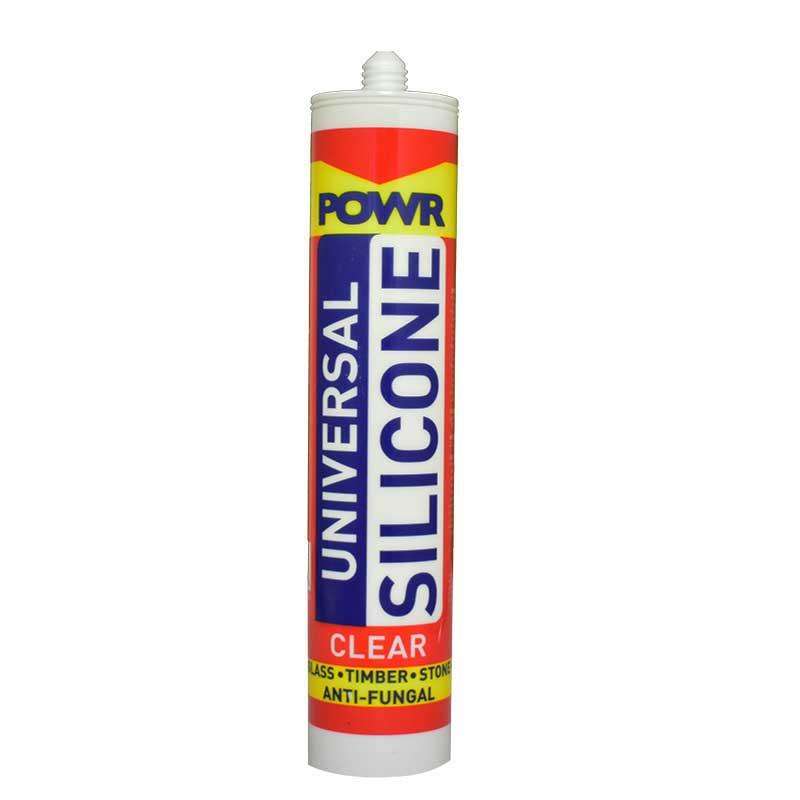 POWR Universal Silicone Sealant Clear 260ml Cartridge