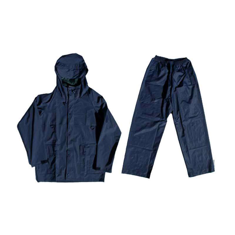 Rubberized Rain Suit Navy 2 Piece (X Large)