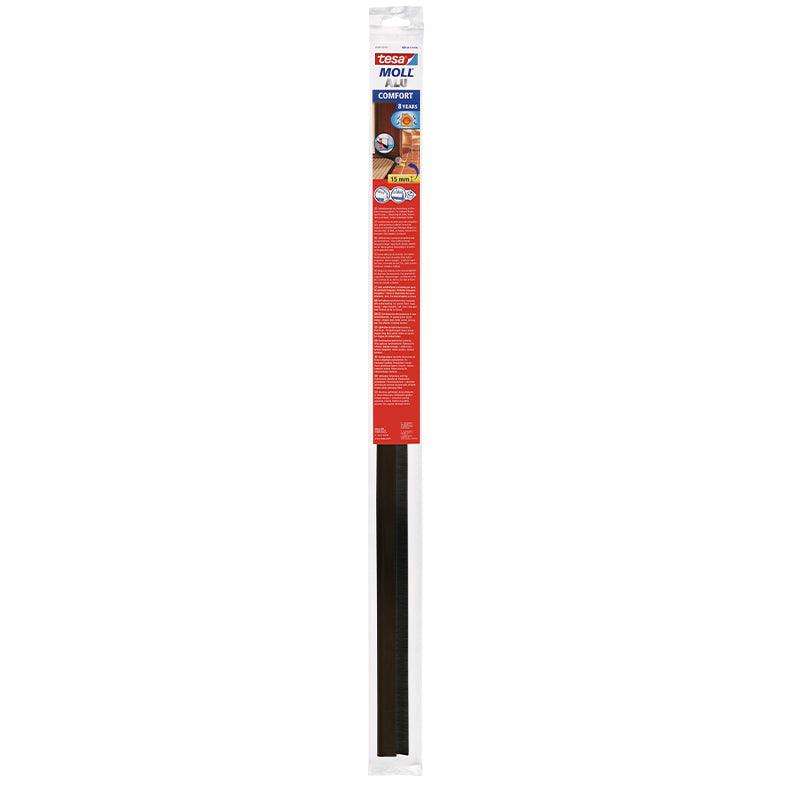 TESAMOLL Door-To-Floor Brush Comfort Brown Draught Stopper 1m x 40mm
