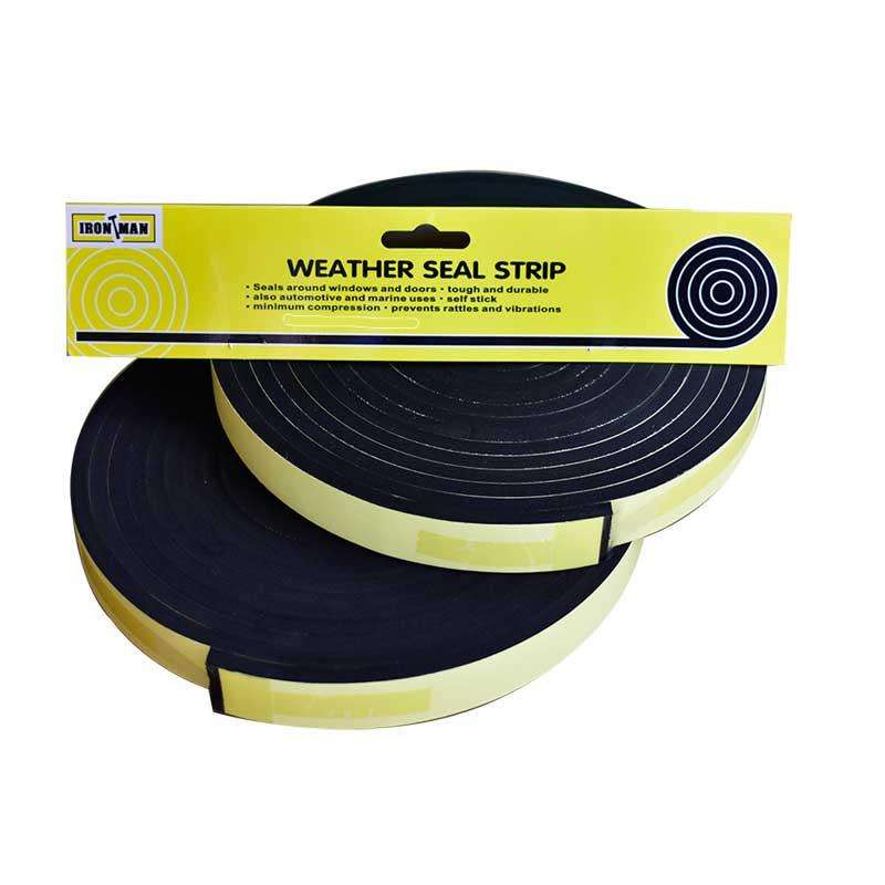 Weather Seal Tape 3mm x 20mm x 5mt Black Foam ( 2 Pack )