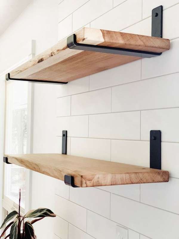 Stacey Shelf ~ Kiaat Wood - 655mm wide x 195mm deep