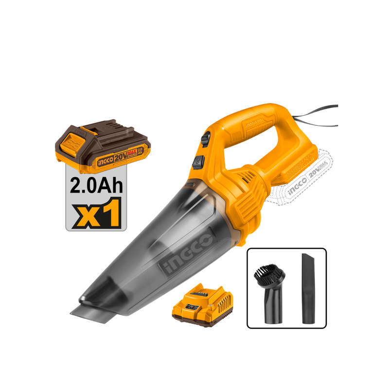 Ingco Cordless Hand Held Vacuum 0.5L 20V Kit