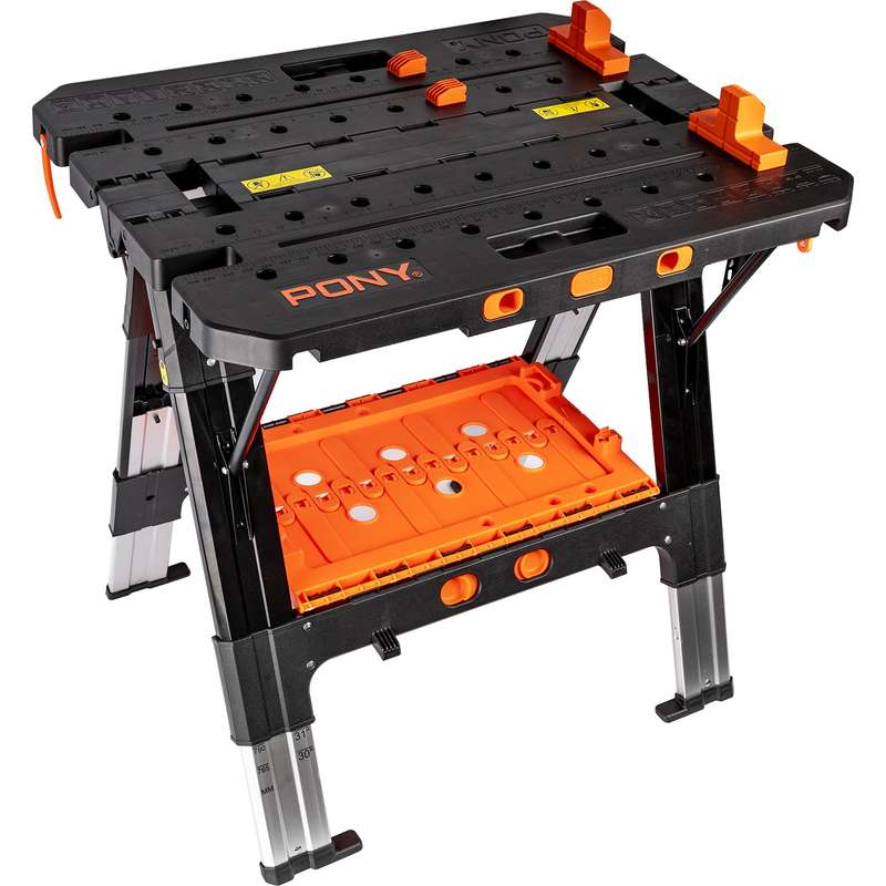 Pony Pony Work Table And Sawhorse With 4Pc Bench Dogs - DEFAULT TITLE