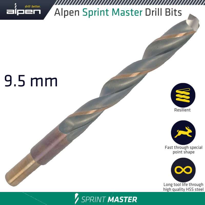 Alpen Hss Sprint Master 12.0Mm Red Shank 9.5Mm Bulk - DEFAULT TITLE