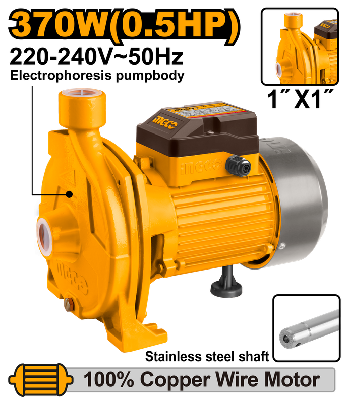 Ingco Pump Centrifugal 370W Maxflow 80L/Min