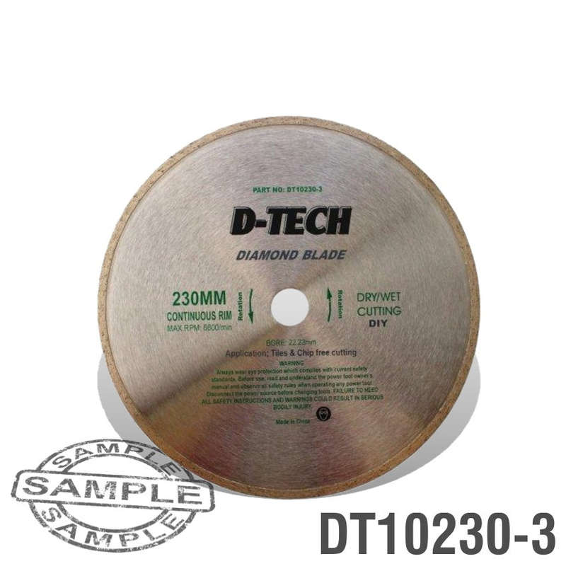 D-Tech Diamond Blade Continuous Rim 230 X 22.23Mm Tile - DEFAULT TITLE