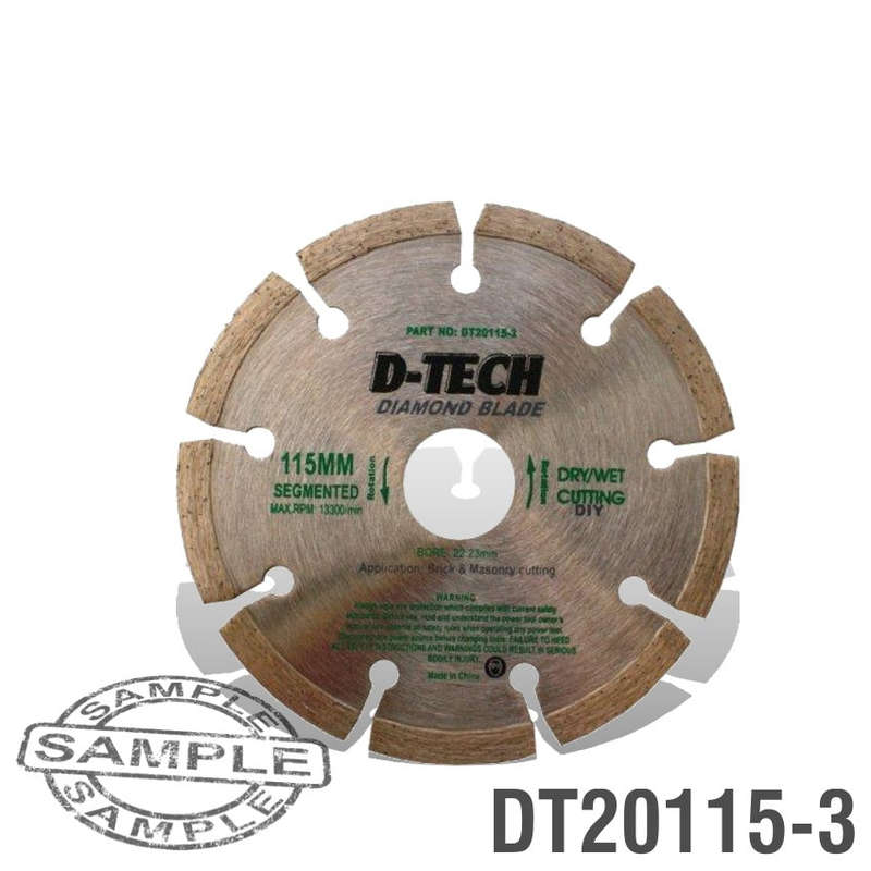 D-Tech Diamond Blade Segmented 115 X 22.23 Brick & Masonry - DEFAULT TITLE