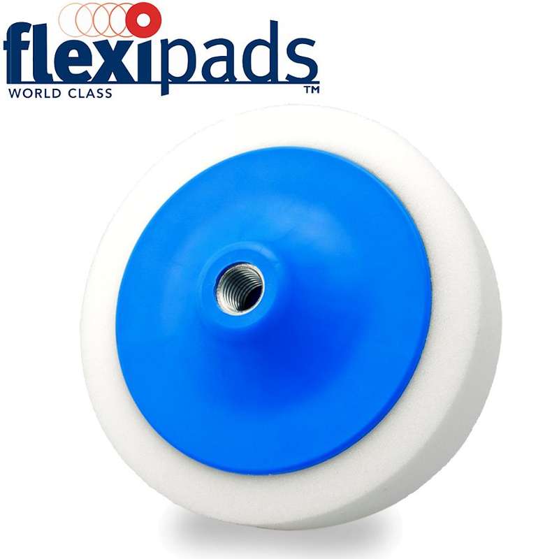 Flexipads White Compounding Sponge 5/8Unc Blue Backing - DEFAULT TITLE