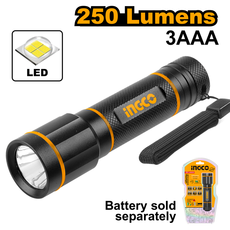 Ingco Torch Flash Light Led 250 Lumens