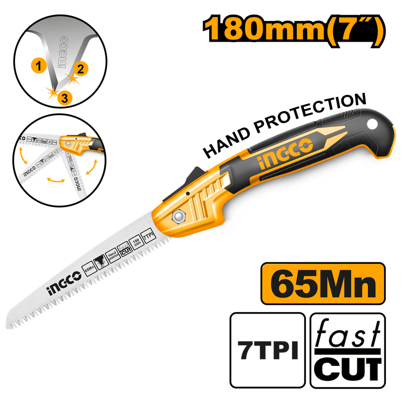 Ingco Saw Folding  180Mm 7Tpi