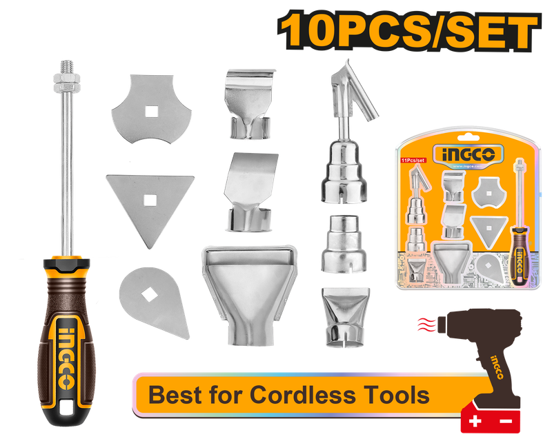 Ingco Heat Gun Acc 10Pcs