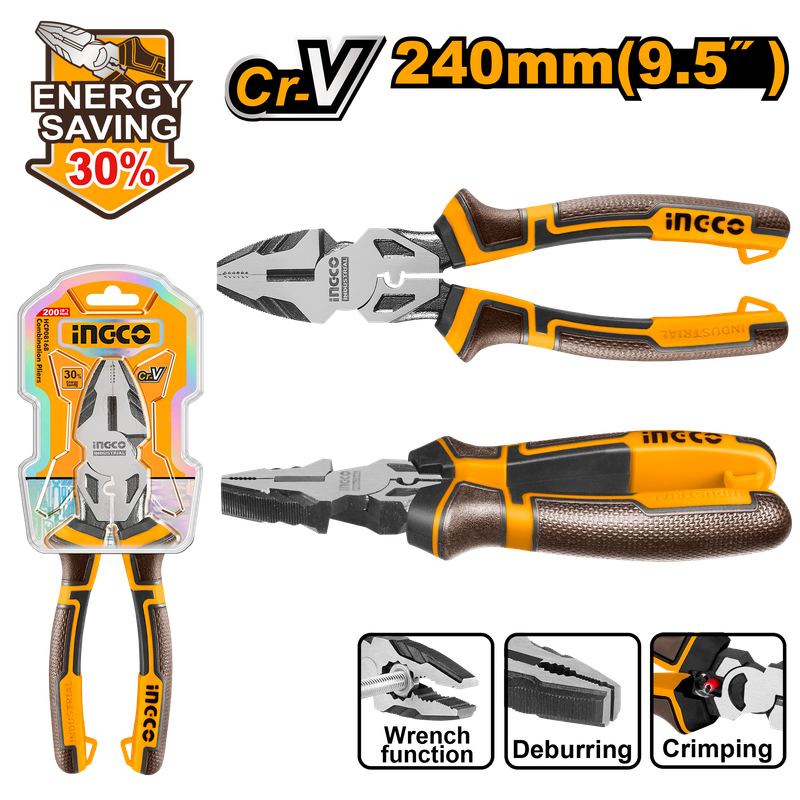 Ingco Plier Comb 240Mm Hl Cr-V