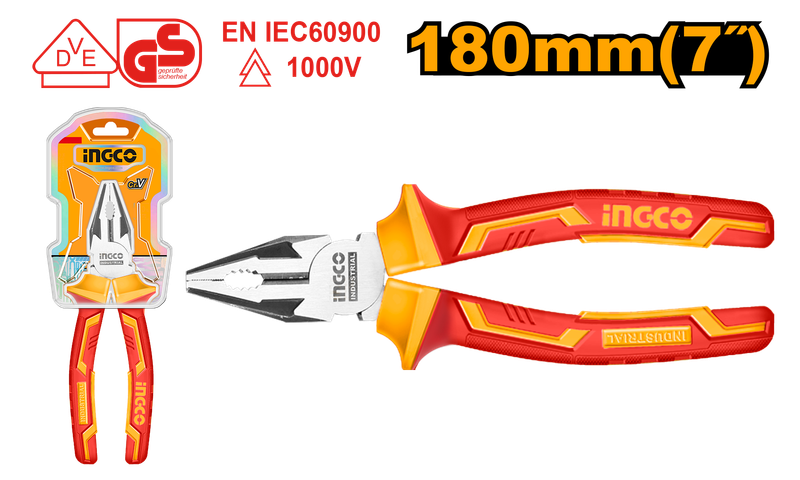 Ingco Plier Vde 1000V 180Mm Combination