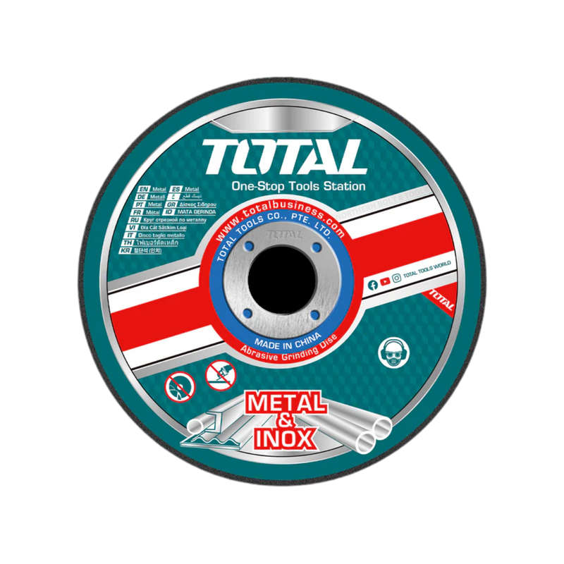 Total Abrasive metal & Inox cutting disc 115mm 10Pc Set