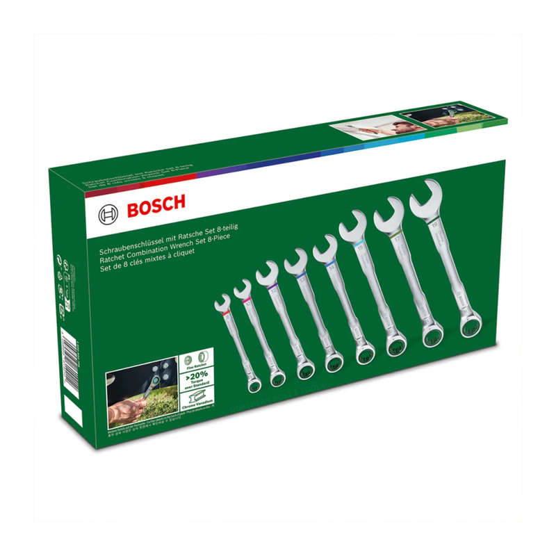 Bosch Ratchet Combination Wrench Set 8-piece