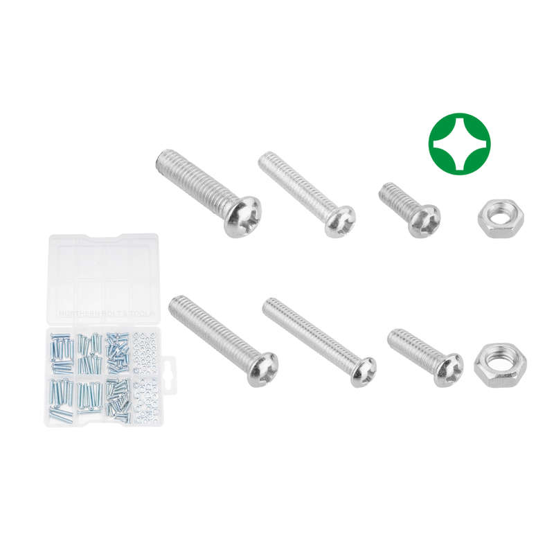 Wadfow thread screw assortment 164 Piece
