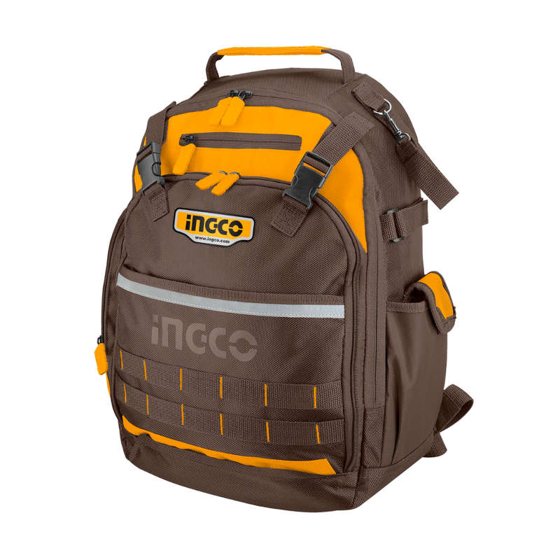 Ingco Reflective Tool Backpack With Insert To Hold Tools.
